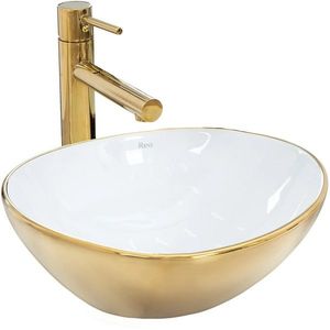 Keramické umývadlo na dosku Rea SOFIA MINI zlaté/biele vyobraziť