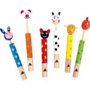 Sada dětských dřevěných píšťalek ANI vícebarevná vyobraziť