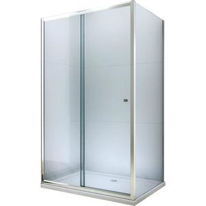 MEXEN/S - Apia sprchovací kút posuvný 100x70, sklo transparent, chrom + vanička 840-100-070-01-00-4010 vyobraziť