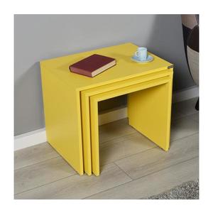 Adore Furniture SADA 3x Konferenčný stolík žltá vyobraziť