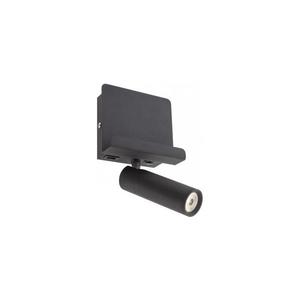 Redo Redo 01-3084 - LED Nástenné bodové svietidlo PANEL LED/3, 5W/230V USB čierna vyobraziť