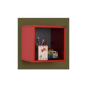 Adore Furniture Nástenná polica 33x33 cm červená vyobraziť