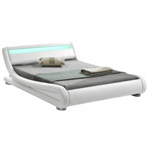 Moderná posteľ s RGB LED osvetlením, biela, 160x200, FILIDA vyobraziť