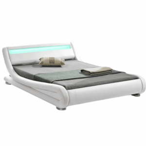 Moderná posteľ s RGB LED osvetlením, biela, 180x200, FILIDA vyobraziť