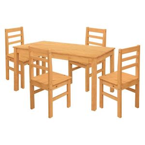 Jedálenský stôl 11164V + 4 stoličky 1221V TORINO vosk vyobraziť