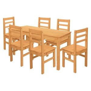 Jedálenský stôl 11164V + 6 stoličiek 1221V TORINO vosk vyobraziť