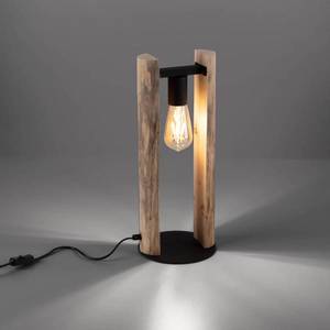 JUST LIGHT. Stolová lampa z guľatiny vyrobená z dreva vyobraziť
