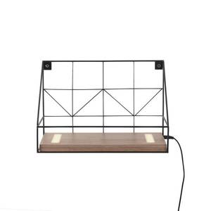JUST LIGHT. Nástenná svetelná tabuľa LED s drevenou poličkou, 30x15cm vyobraziť