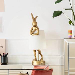 KARE KARE Animal Rabbit stolná lampa zlatá/biela vyobraziť
