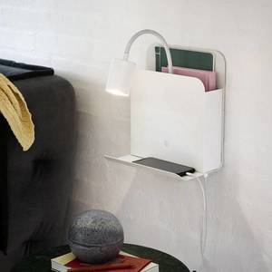 Nordlux Nástenné svetlo Roomi odkladací priestor USB biela vyobraziť