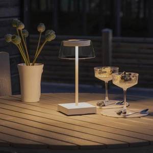 Konstsmide Stolová LED lampa Scilla s USB, biela vyobraziť