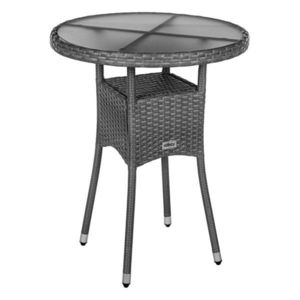 STILISTA okrúhly záhradný stolík, 60 cm, sivý vyobraziť
