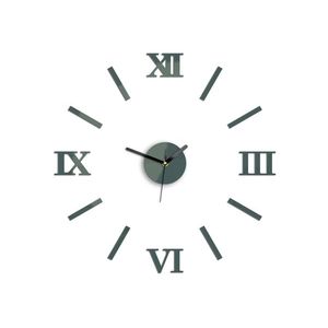 Moderné nástenné hodiny NUMBER gray (nalepovacie hodiny na stenu) vyobraziť