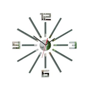 Moderné nástenné hodiny SHEEN GRAY gray (nalepovacie hodiny na stenu) vyobraziť
