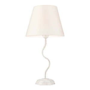 Biela stolová lampa s textilným tienidlom (výška 52 cm) Fabrizio – LAMKUR vyobraziť