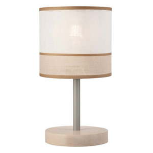 Svetlohnedá stolná lampa s textilným tienidlom, výška 30 cm Andrea – LAMKUR vyobraziť