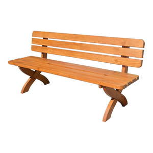 Hnedá drevená záhradná lavica Strong – Rojaplast vyobraziť