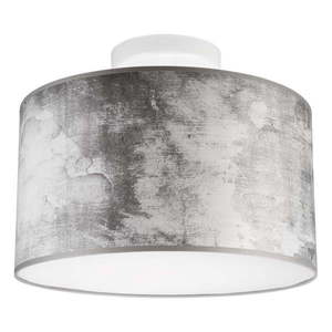 Sivé stropné svietidlo s textilným tienidlom ø 35 cm Print – LAMKUR vyobraziť