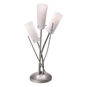 Sivá stolová lampa so skleneným tienidlom (výška 51 cm) Oshine – LAMKUR vyobraziť