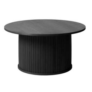 Čierny okrúhly konferenčný stolík ø 90 cm Nola – Unique Furniture vyobraziť