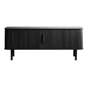 Čierny TV stolík v dekore duba 160x56 cm Cavo – Unique Furniture vyobraziť
