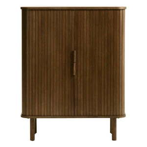 Hnedá skrinka v dekore duba s posuvnými dverami 113x90 cm Cavo – Unique Furniture vyobraziť