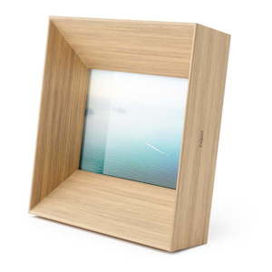 Drevený stojací rámček v prírodnej farbe 17x17 cm Lookout – Umbra vyobraziť