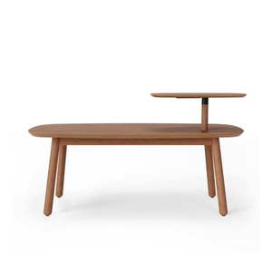 Hnedý konferenčný stolík z bukového dreva 56x120 cm Swivo – Umbra vyobraziť