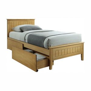 KONDELA Midea jednolôžková posteľ s roštom dub vyobraziť