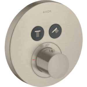 Axor ShowerSelect - Termostat pod omietku pre 2 spotrebiče, kartáčovaný nikel 36723820 vyobraziť
