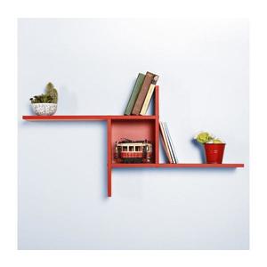 Adore Furniture Nástenná polica 50x100 cm červená vyobraziť