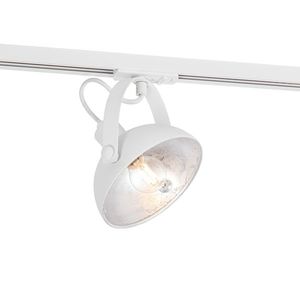 Priemyselný koľajnicový reflektor biely so strieborným vnútrom - Magnax vyobraziť