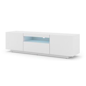 ARTBm TV stolík AURA 150 | biely mat Variant: s LED osvetlením vyobraziť