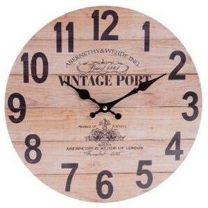 Nástenné hodiny Vintage port, pr. 34 cm, drevo vyobraziť