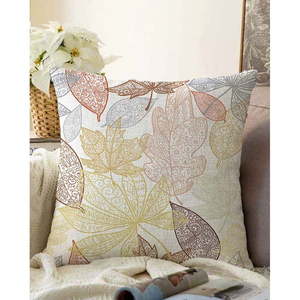 Obliečka na vankúš s prímesou bavlny Minimalist Cushion Covers Oriental Leaves, 55 x 55 cm vyobraziť