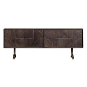 Tmavohnedý TV stolík z mangového dreva 180x70 cm Draw – BePureHome vyobraziť