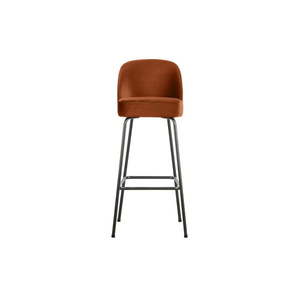 Zamatová barová stolička v tehlovej farbe 103 cm Vogue – BePureHome vyobraziť