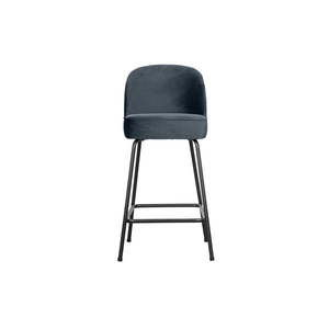Modrá zamatová barová stolička 89 cm Vogue – BePureHome vyobraziť