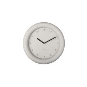 Sivé nástenné hodiny Karlsson Petra, ø 30 cm vyobraziť