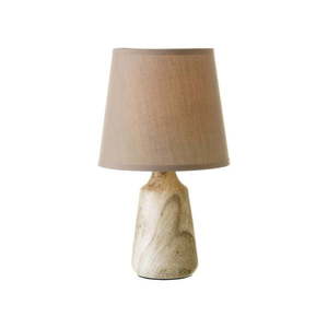Béžová keramická stolová lampa s textilným tienidlom (výška 28 cm) – Casa Selección vyobraziť