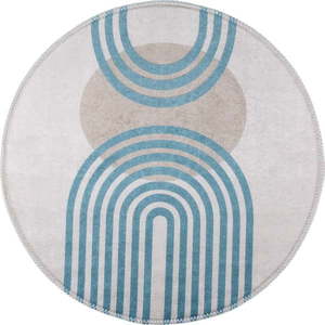 Modrý/sivý okrúhly koberec ø 160 cm - Vitaus vyobraziť