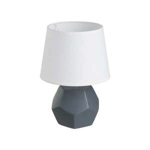 Antracitová keramická stolová lampa s textilným tienidlom (výška 26 cm) – Casa Selección vyobraziť