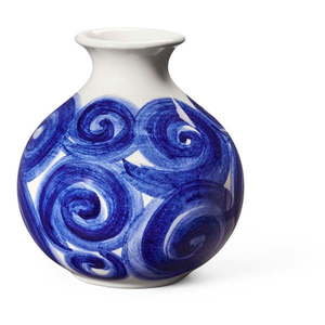 Modrá ručne maľovaná váza z kameniny Tulle – Kähler Design vyobraziť