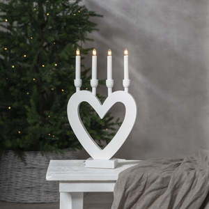 Biely vianočný LED svietnik Star Trading Dala, výška 45 cm vyobraziť