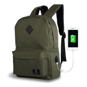 Tmavozelený batoh s USB portom My Valice SPECTA Smart Bag vyobraziť
