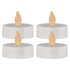 Čajové sviečky LED dekorácie Robi maxi 4 ks biele vyobraziť