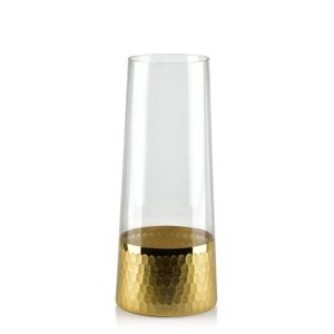 Sklenená váza Serenite 25 cm číra/zlatá vyobraziť