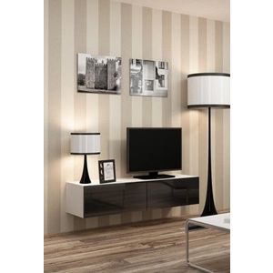 TV stolík VIGO 140 cm biely/čierny vyobraziť