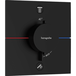 Hansgrohe ShowerSelect Comfort E - Termostat pod omietku pre 2 spotrebiče, čierna matná 15572670 vyobraziť
