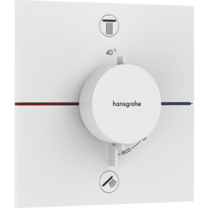 Hansgrohe ShowerSelect Comfort E - Termostat pod omietku pre 2 spotrebiče, biela matná 15572700 vyobraziť